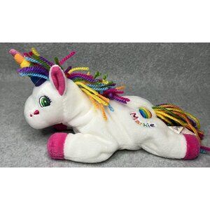 Vintage 1998 Lisa Frank Markie Unicorn Fantastic Beans Beanie Plush White Pink